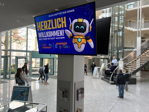 Zukunftstag 2026 Begrüßung Zukunftstag 2026 Begrüßung im Foyer